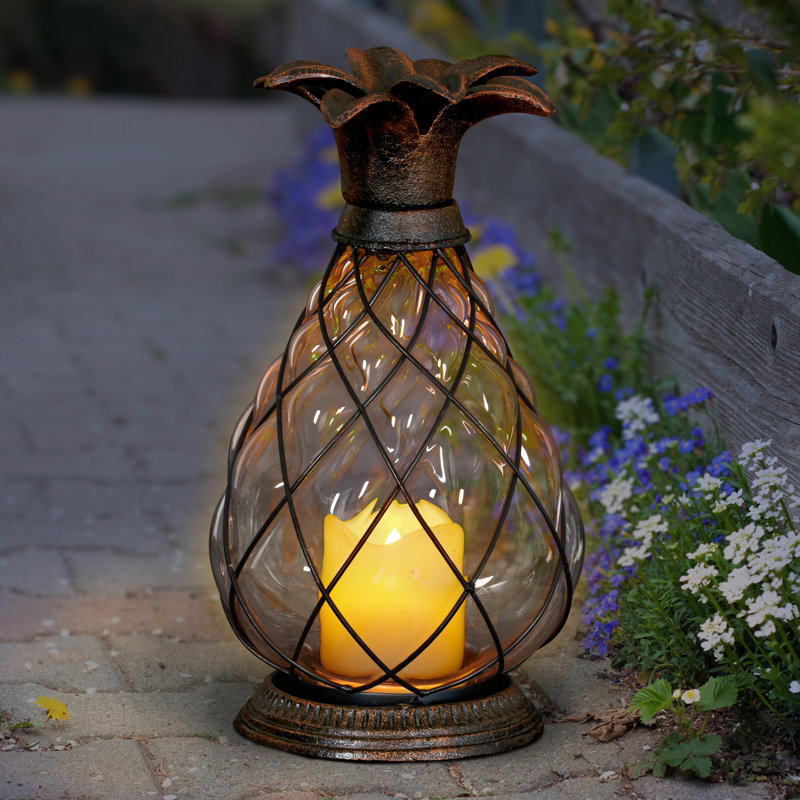 Lampe de table à piles pour l'extérieur, H 10,25 po x l 5,75 po x P 5,75 po