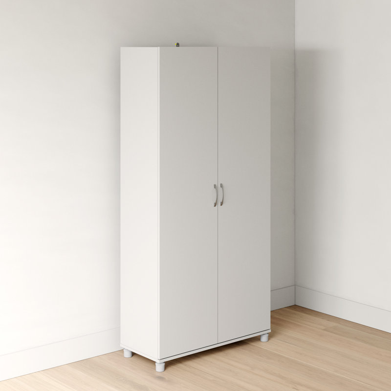 Aleg 36" W Garage Storage Cabinet, White