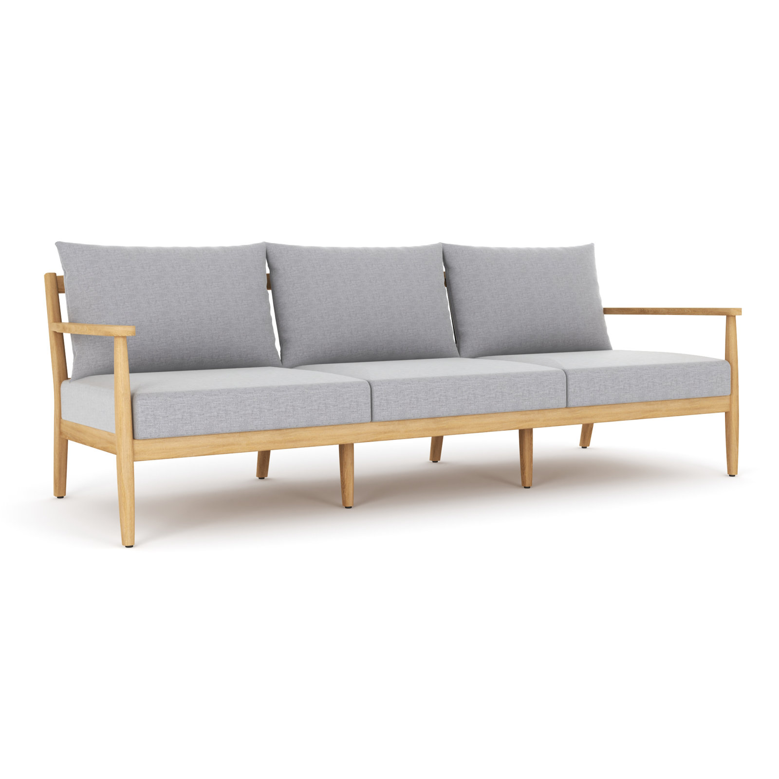 Juniper 85" Teak Sofa , Gray