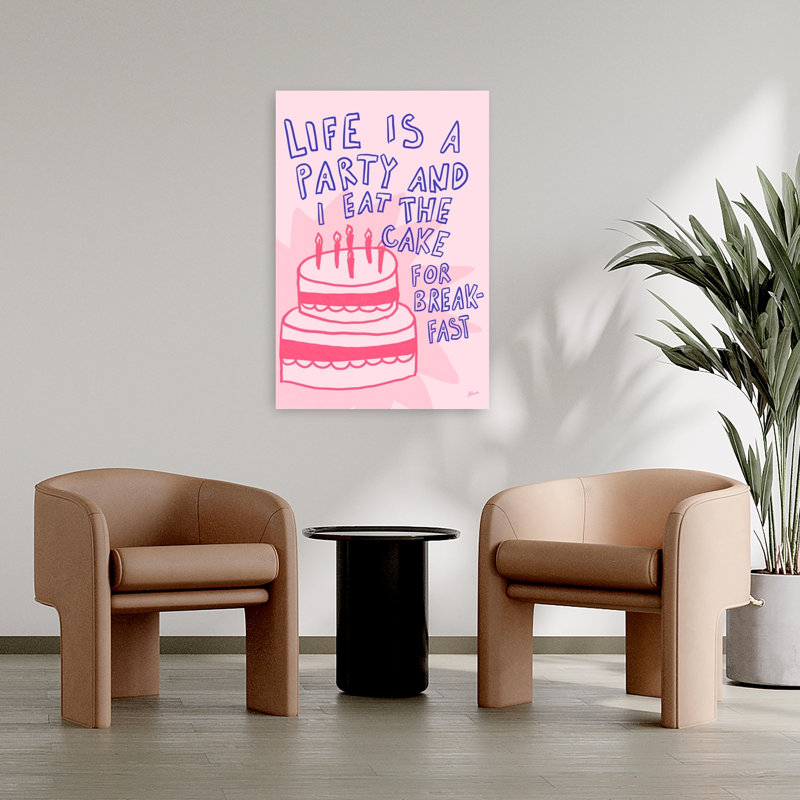 Petit déjeuner, impression d'art mural contemporain fantaisiste, 36" H x 24" W