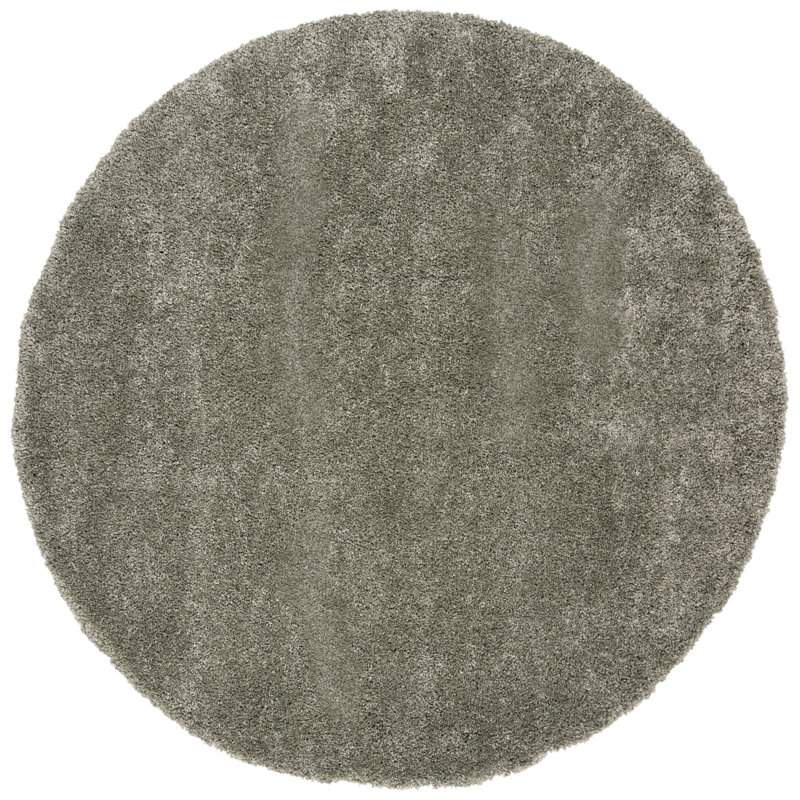 Elidge Shag Performance Solid Color Rug, Round 6'7"