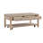 Classic Natural Finish 1Pc Cocktail Table With Two Drawer And Open Shelf Wooden Living Room Furniture Centre Table