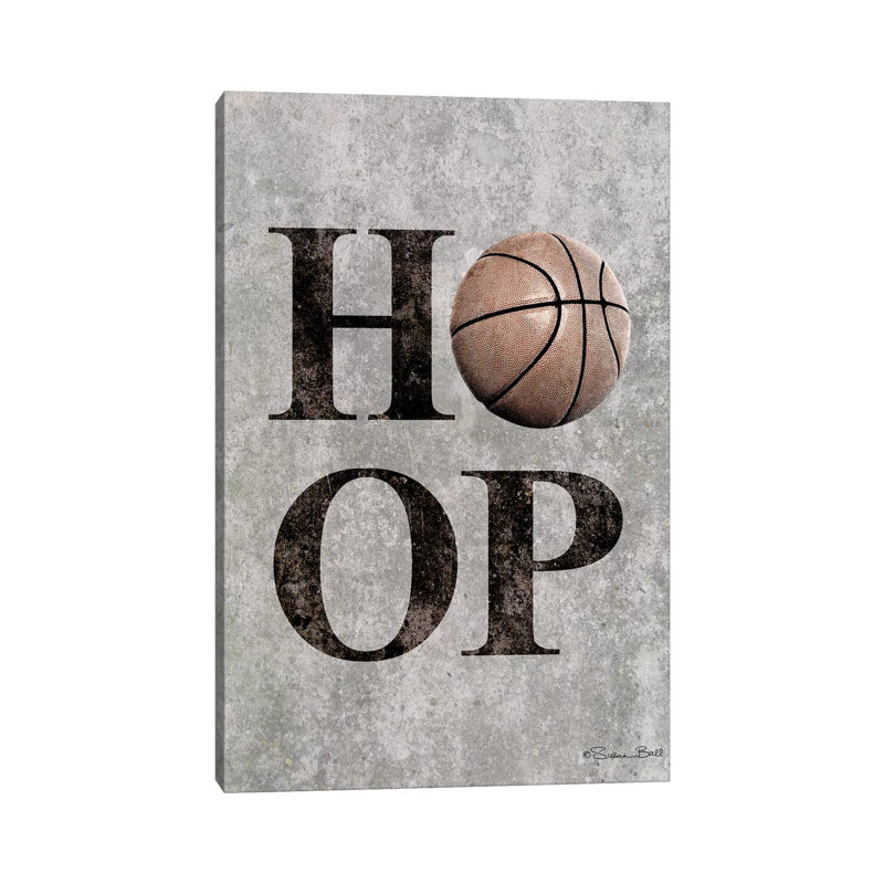 Basketball HOOP - Print on Canvas, 66.04cm H x 45.72cm W x 3.81cm D, Wrapped Canvas