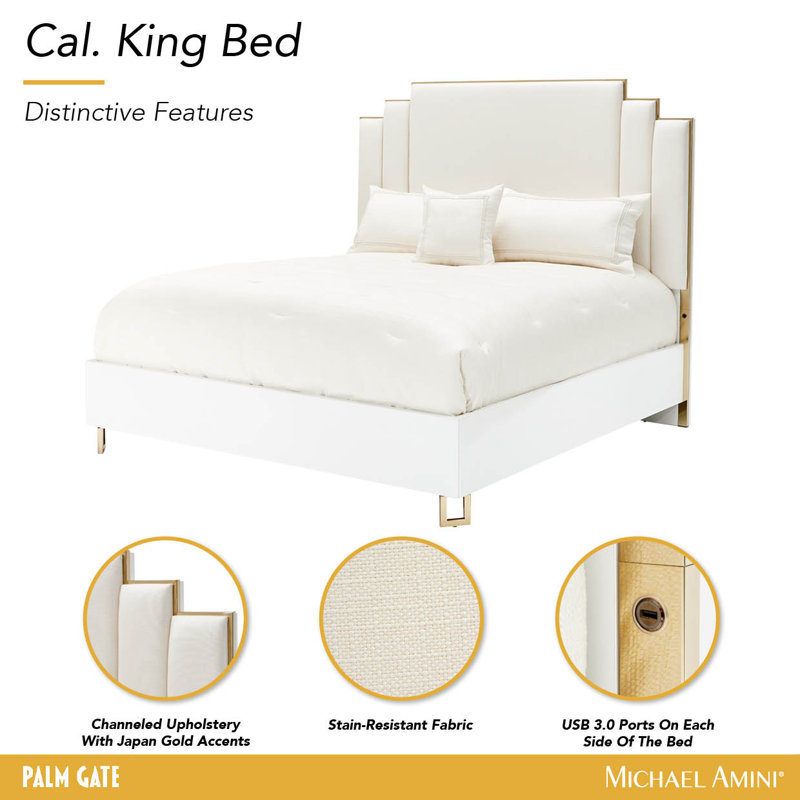 Palm Gate Upholstered Standard Bed, California King