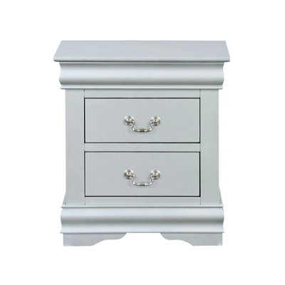 Philippe III Platinum Finish Nightstand