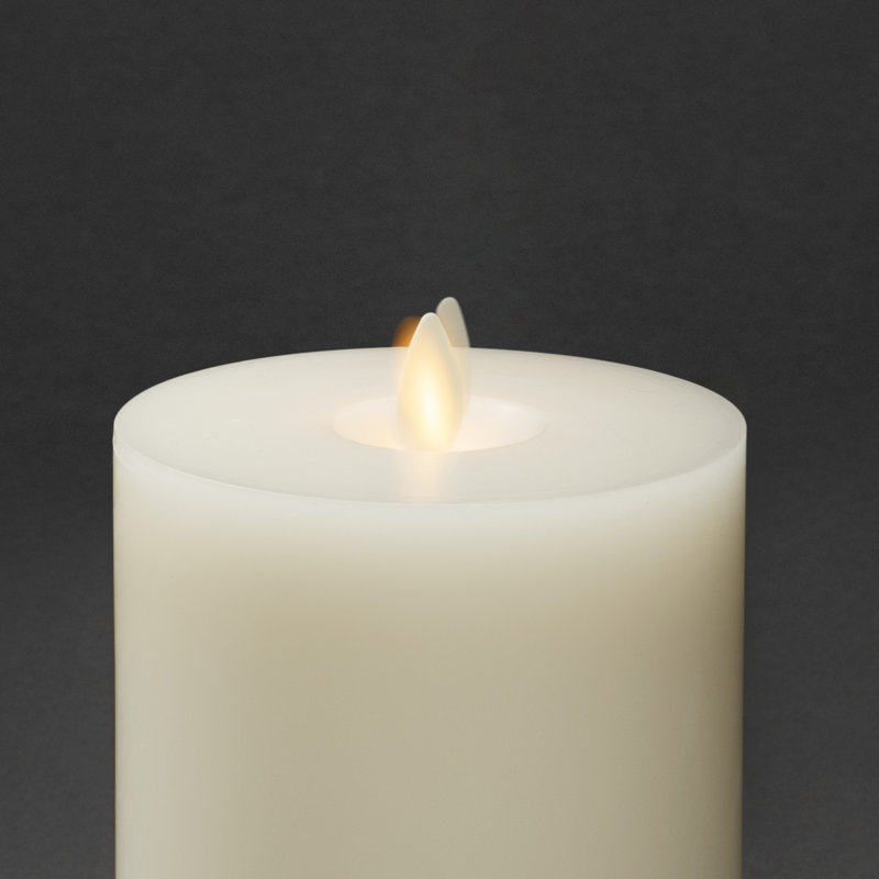 Vanilla Scented Flameless Pillar Candle, 17.7cm x 9.6cm