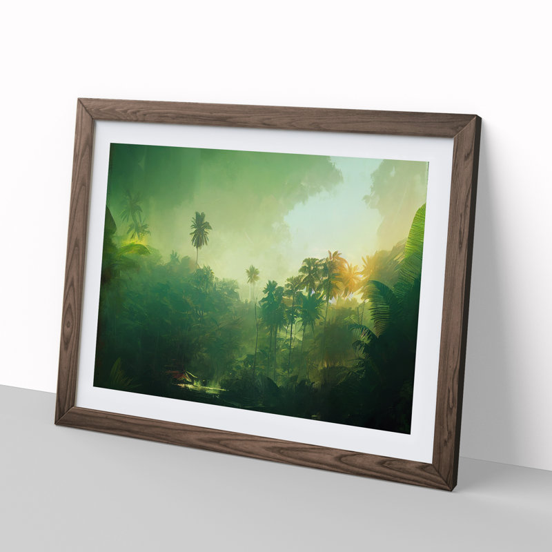 Tropical Forest Vol.2 - Framed Print, 34cm H x 46cm W x 2cm D, Walnut