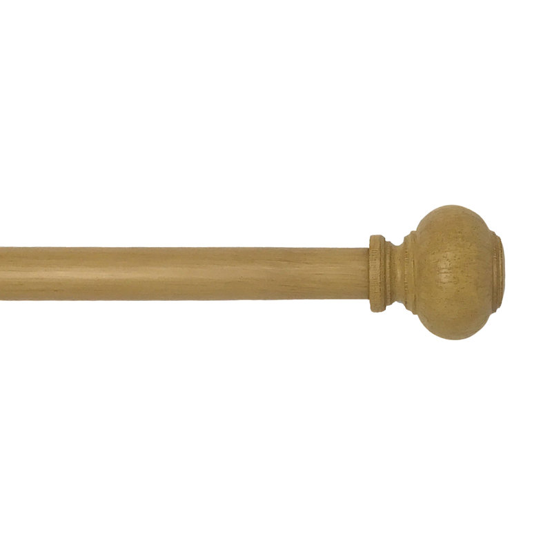 Tringle à rideau ajustable Samir Rustic, 28 po à 48 po, Érable