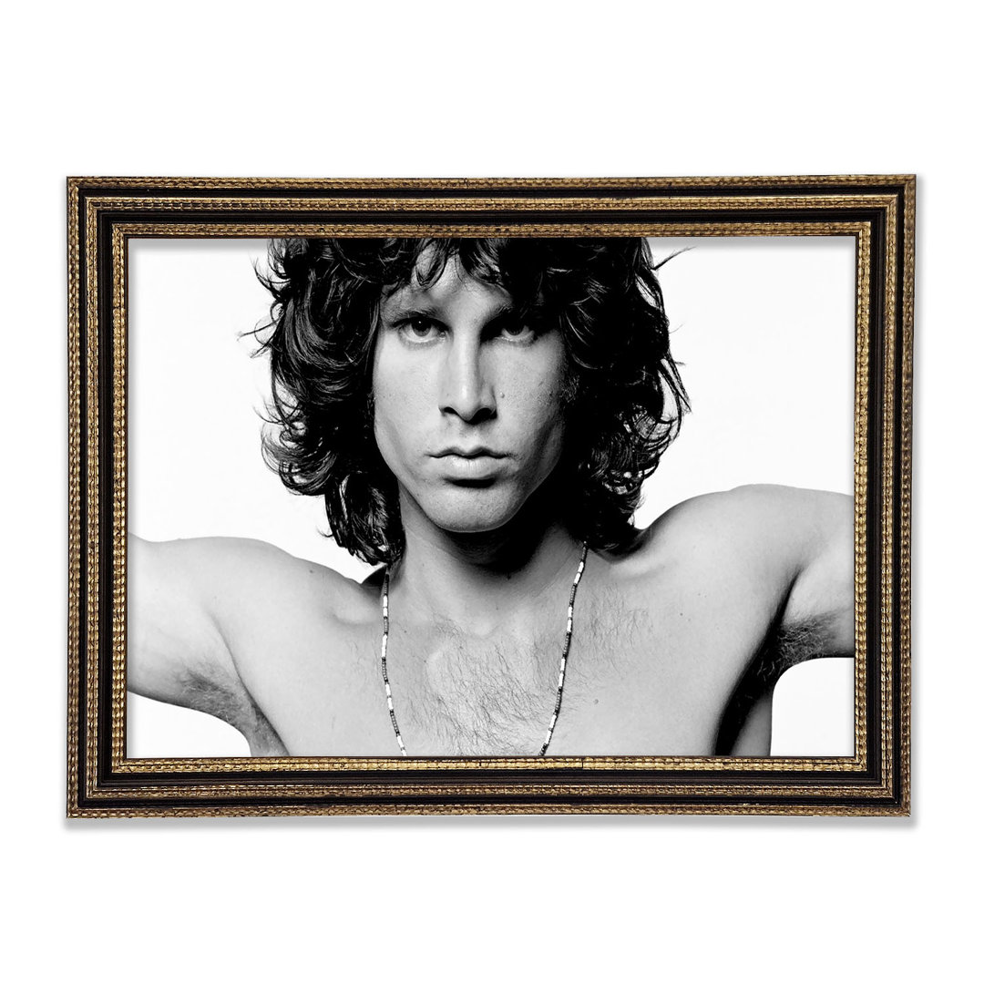 Jim Morrison Musik Gerahmter Druck