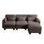 Canapé d'angle modulaire capitonné avec pouf amovible