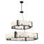 Cloud Break 20 - Light Steel Chandelier