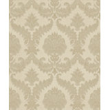 Cottage Chic Cottage Chic Damask Italian Vinyl on Non-woven 33' L x 21" W Wallpaper Roll