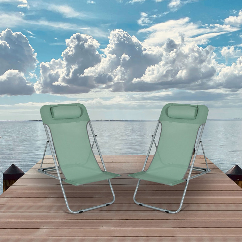 Garruto Folding Beach Chair, Mint