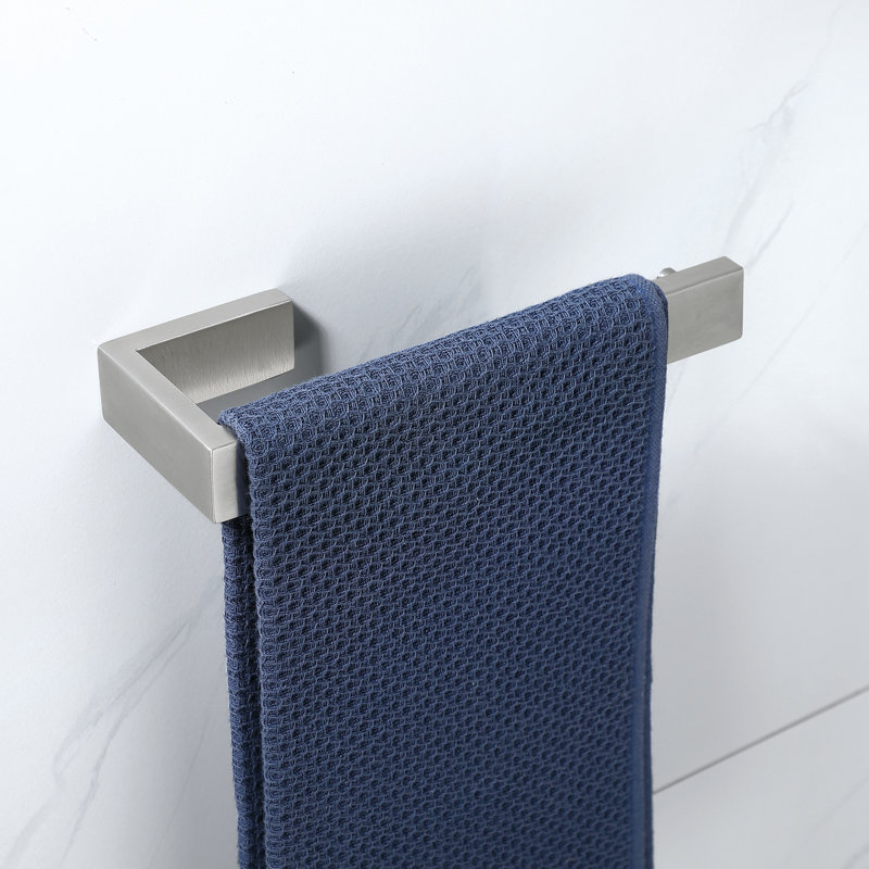 Porte-serviettes mural en acier inoxydable, Nickel brossé, 2