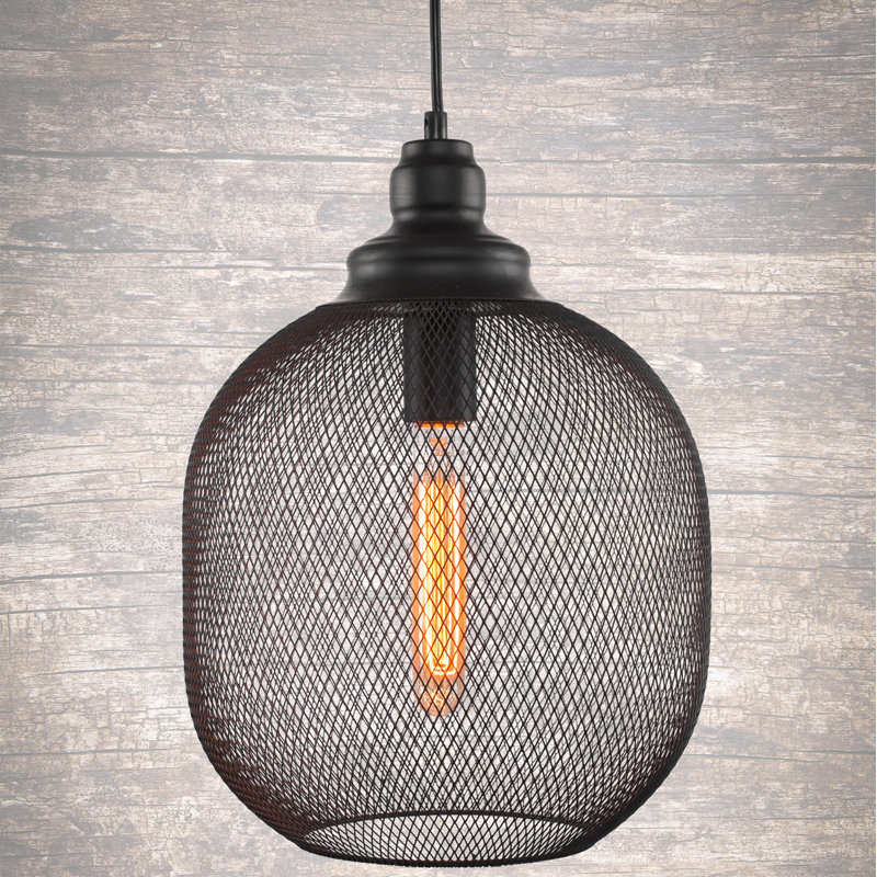 Adkins Plexus Stem Hung Pendant With Bulb, Matte Black