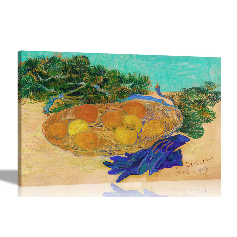 Still Life With Oranges, Lemons And Blue Glove by Vincent Van Gogh - Wrapped Canvas Painting, 20cm H x 30cm W x 18cm D