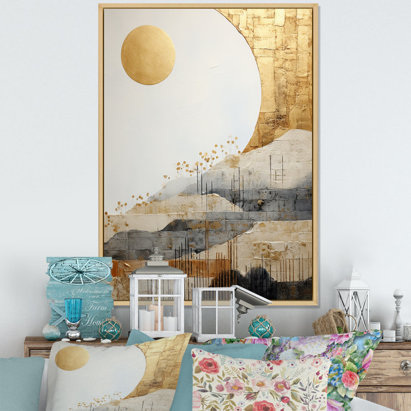Farmstead Elegance Countryside, reproduction d'art sur toile, Cadre simple blanc, H 32 po x l 16 po x P 1 po