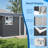 [10X8 Ft Gray Outdoor Steel Storage Shed]– Clear Window & Lockable Doors | Weather-Resistant For Garden, Backyard, Patio & Utility Storage​-118758430