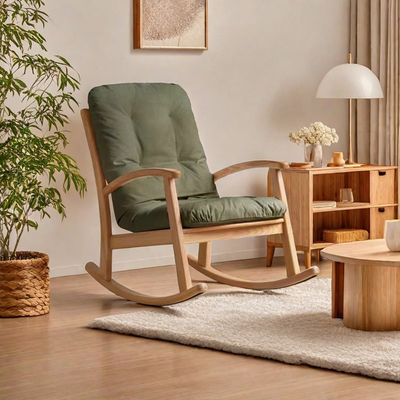 Chaise berçante moderne, simple et confortable, Vert