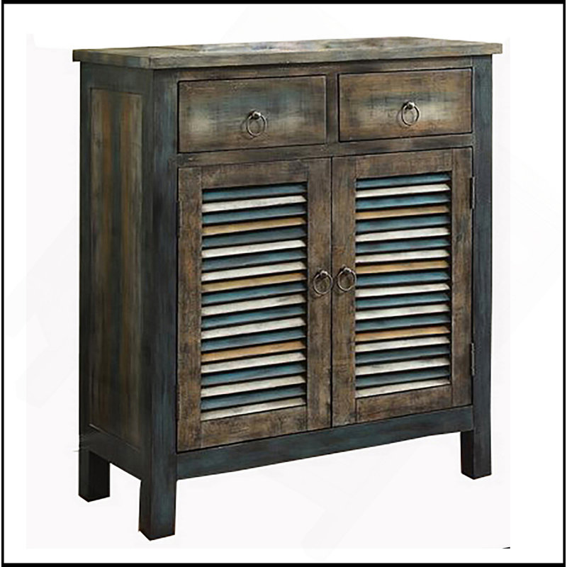 Console en chêne antique à 2 portes