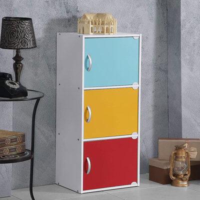 15.9 " Wide 3 - Shelf Storage Cabinet with
