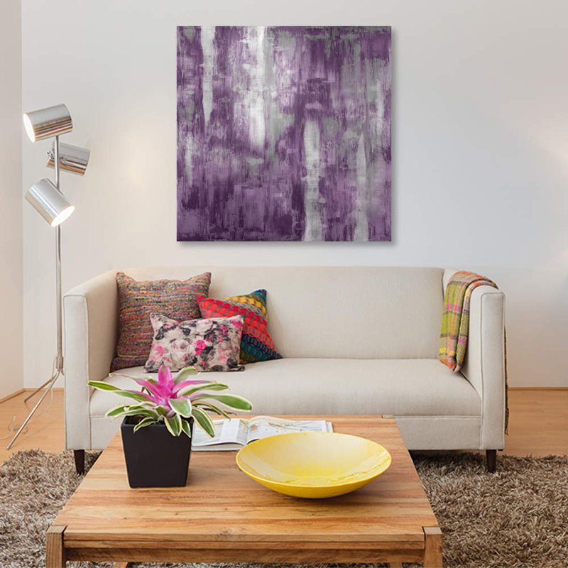 « améthyste gradation », reproduction sur toile, H 12 po x l 12 po x P 0,75 po, Toile tendue
