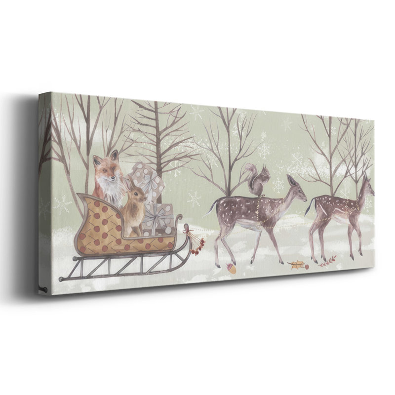 Toile tendue avec châssis de la collection Christmas Time Collection Premium, H 12 po x l 30 po x P 1,5 po