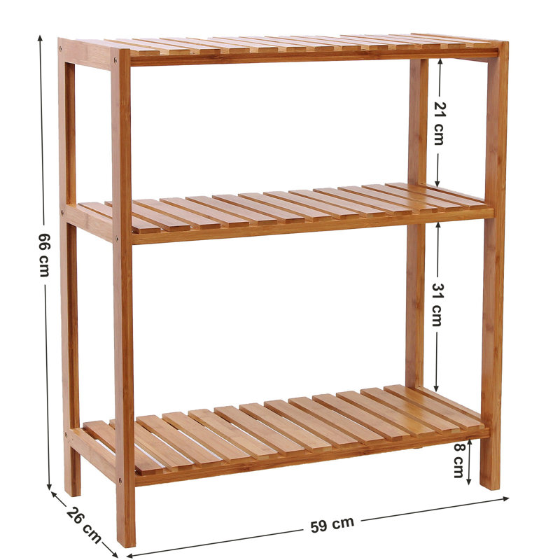 Woodbranch Freestanding Bathroom Shelves, Natural