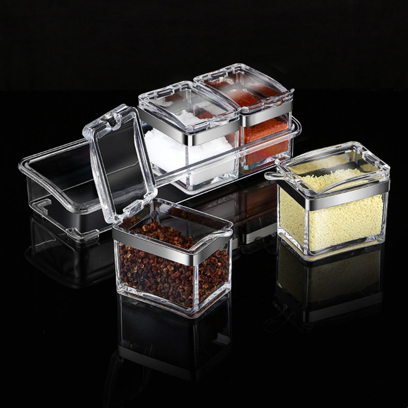 Freestanding Spice Jar & Rack Set