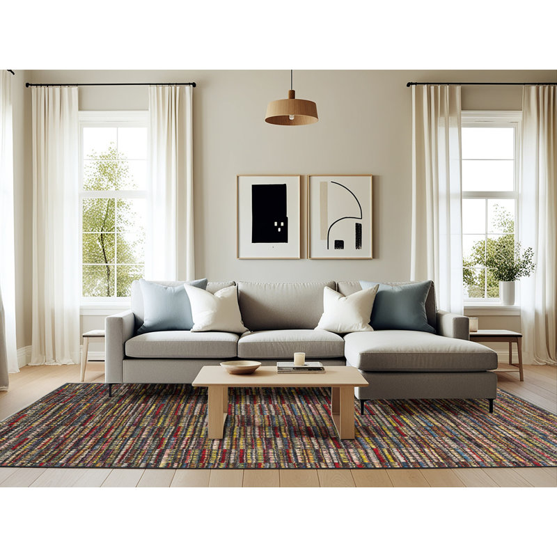 Abstract Indoor Rug, Rectangle 6' x 9'