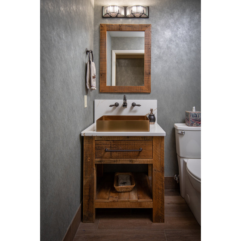 Stainless Steel Rectangular Vessel Bathroom Sink, Rose Gold