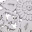 2 décorations murales - fleur de lotus en bois vieilli mat blanc délavé