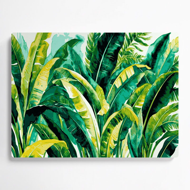 Hawaiian Banana Plants Green Metal Wall Art