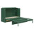 Queen Murphy Bed With Large Drawers,Green