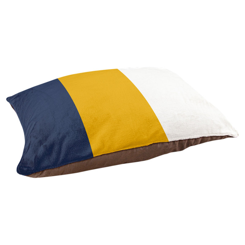 Coussin Washington, Moyen (l 28 po x P 18 po x H 9,5 po), Bleu marine / or / blanc