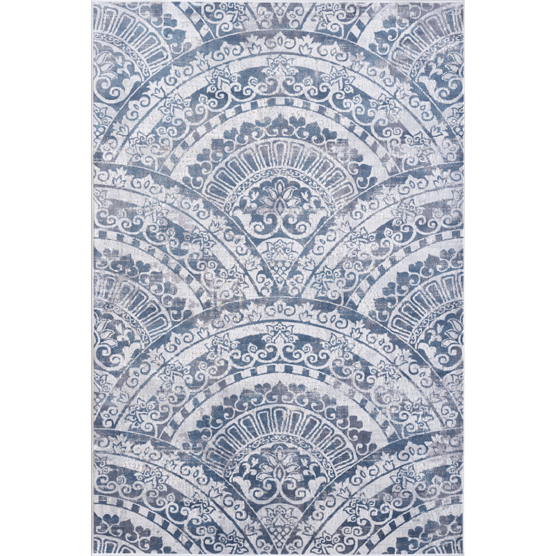 Sparta Viscose Abstract Indoor Rug, Rectangle 5'3" x 7'7"