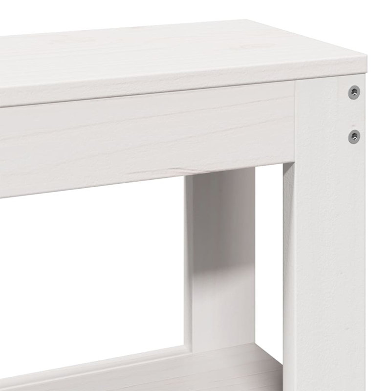 Bed, White, 200 x 200cm