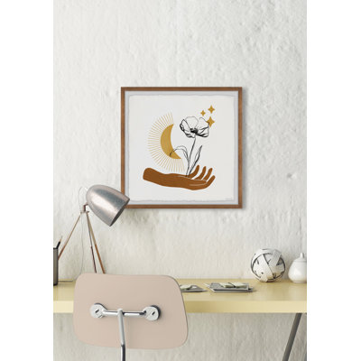 " Hand Holding Flower " Painting Print