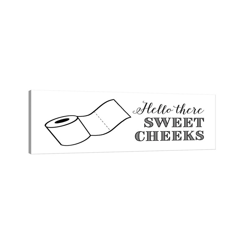 Hello There Sweet Cheeks by Leslie Mcfarland - Wrapped Canvas Panoramic Print, 30.48 cm H x 91.44 cm W x 3.175 cm D