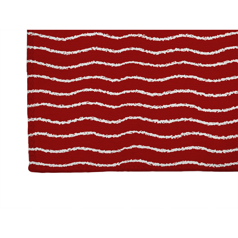 Paillasson Wave, L 5 po x L 7 po, Rouge canneberge