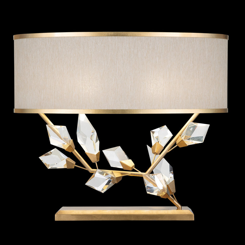 Foret Metal Table Lamp, Gold, White