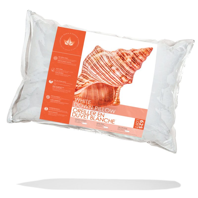 Oreiller en duvet blanc 625 Loft, Standard, Médium