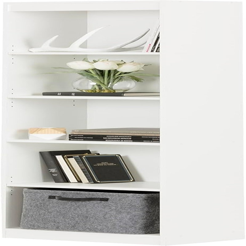 Bibliothèque étroite Axess à 5 tablettes - blanc pur