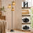 72.25" Boho 3-Light Rattan Tree Metal Floor Lamp