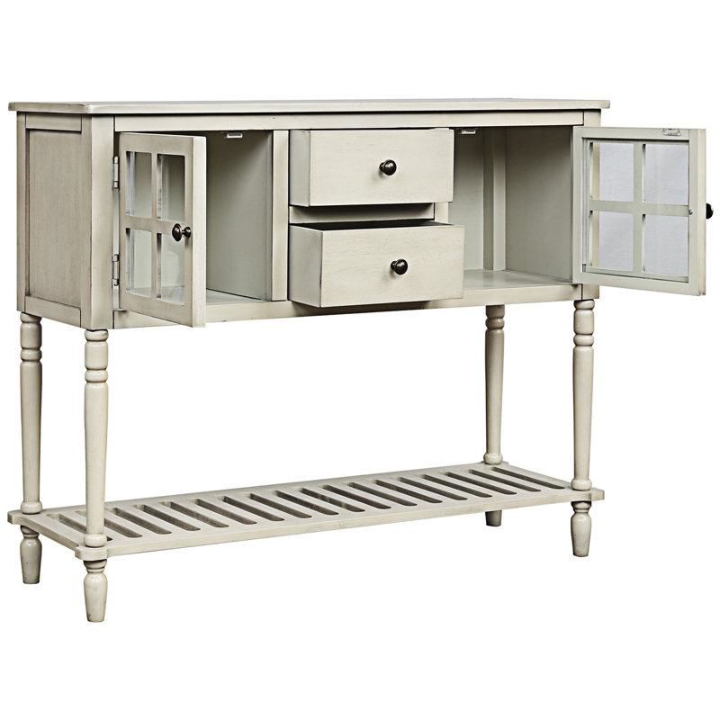 Sideboard Console Table Buffet Storage Cabinet, Antique Gray