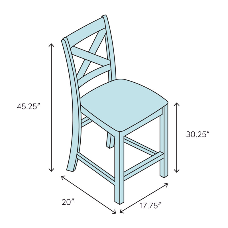 Katari Counter Stool, Silver, Bar Stool (30.25" Seat Height)