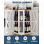 Armoire à vin de coin 72 po avec prise de courant, bar industriel à 5 niveaux-1331757858
