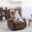  Fauteuil inclinable compact de massage inclinable électrique en polyester brun avec chauffage et télécommande-433360099