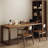 Brown Rectangular Solid Wood writing desk-1064568431-1064568433