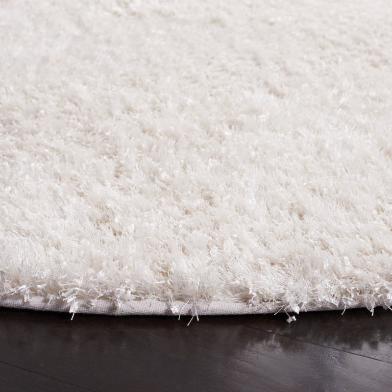 Tapis de couleur unie performance touffeté à la main Claudina, Rond 7 pi